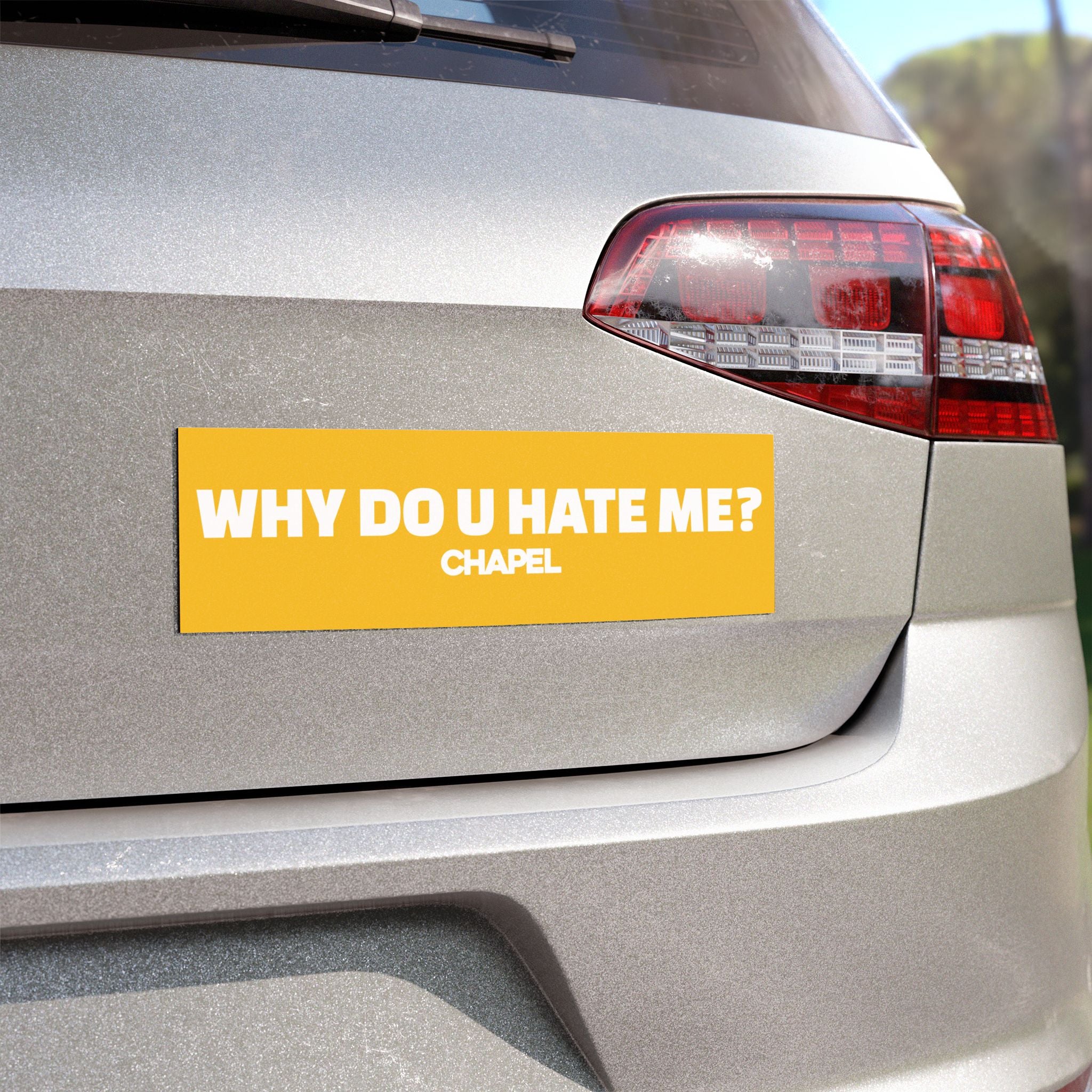 “Why Do U Hate Me?” Car Magnet