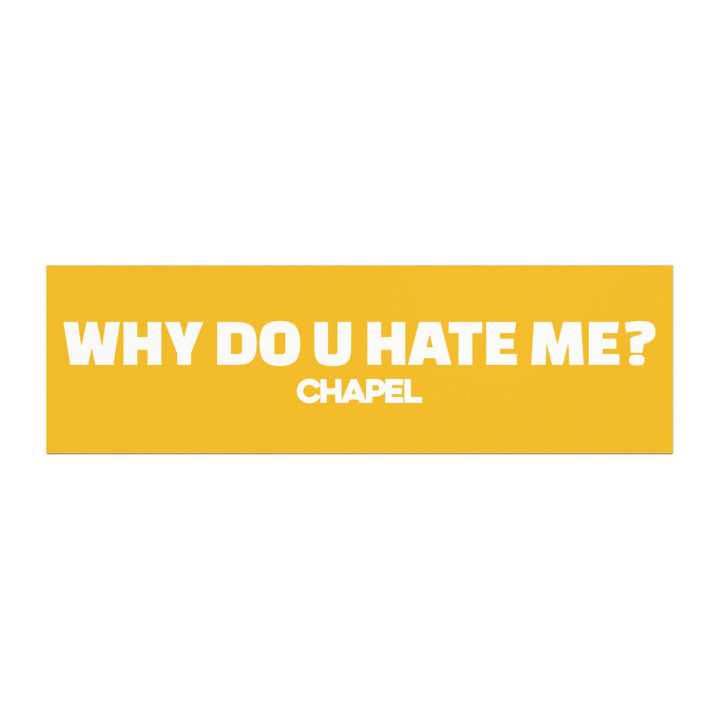 “Why Do U Hate Me?” Car Magnet